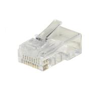 CONFEZIONE 100 CONNETTORI 8 POLI CAT 6 UTP NON SCHERMATO RJ45 PER CAVO SOLIDO