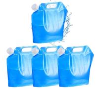 LKPUPKJ Tanica Acqua Pieghevole, 4pcs 10L Borsa Pieghevole per Acqua, Tanica Acqua Campeggio, Pieghevole Sacchetto Campeggio Serbatoio Contenitore Acqua, Contenitori Pieghevoli per Acqua