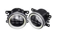 LKRGBXA Faretti Fendinebbia Per Mitsubishi Per Outlander Per Pajero L200 Per Galant Per Lancer Auto LED Lente DRL Nebbia Lampada Guida H11 2X Angelo Occhio Luce(Giallo)