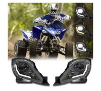 LKRGBXA Fari Anteriori A LED E24 Con Indicatori Direzione Per Raptor 700 250 350 Per YFZ 450 450R 450X Per 450 350 Gruppo Ottico DRL Abbaglianti Anabbaglianti Faro Anteriore