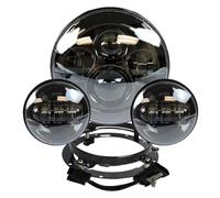 LKRGBXA Faro Del Motociclo Per Touring Per Electra Per Glide Per Road Per King Per Softail Per Night Proiettore LED 7" Faro 4,5" Lampada Fendinebbia(Black set)