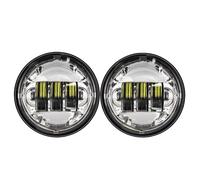 LKRGBXA Faro Motocicletta Ausiliaria Sorpasso LED Moto 4.5" 4 1/2 Pollici Per Classic Road King Fendinebbia LED 4.5 Pollici(Sliver NO Halo)