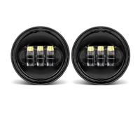 LKRGBXA Faro Motocicletta Ausiliaria Sorpasso LED Moto 4.5" 4 1/2 Pollici Per Classic Road King Fendinebbia LED 4.5 Pollici(Black NO Halo)