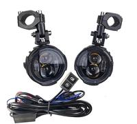 LKRGBXA Faro Motocicletta Coppia Fari Fendinebbia Moto 100 W Fari Ausiliari LED Fari Anteriori Lampeggiante Colori Fendinebbia Per Moto