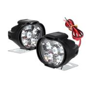 LKRGBXA Faro Motocicletta Fari Anteriori Moto LED 12V Universali Bianchi Super Luminosi Anteriore Lavoro Faretti LED 10W Per Scooter Fendinebbia Per Moto(6LED No switch)
