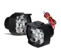 LKRGBXA Faro Motocicletta Fari Anteriori Moto LED 12V Universali Bianchi Super Luminosi Anteriore Lavoro Faretti LED 10W Per Scooter Fendinebbia Per Moto(9LED No switch)