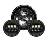 LKRGBXA Faro Motocicletta Faro Anteriore LED 7 Pollici Moto Sorpasso Ausiliaria 4-1/2" 4.5 Pollici Per Touring Per Electra Per Glide