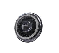 LKRGBXA Faro Motocicletta Faro Anteriore LED H4 7 Pollici Moto DRL Abbaglianti Anello Halo Ambra Angel Eye Per Softail Per Slim Per Fat Per Boy Per JEEP Per Lada(Nero)