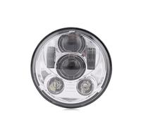 LKRGBXA Faro Motocicletta Faro Anteriore LED Moto 5.75 Pollici Per Shadow VT 600 700 750 1100 Per VTX 1300 1800 Proiettore DRL 5 3/4"(D'argento)