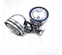 LKRGBXA Faro Motocicletta Faro Anteriore Sinistro Destro Rivestimento Cromato Metallo D'epoca Accessorio Per Attrezzatura Motociclistica