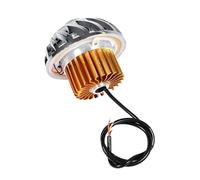 LKRGBXA Faro Motocicletta Faro Moto LED Lente Proiettore DC 12-60V Lega Alluminio Impermeabile Angel Devil Eye 3 Modalità Stroboscopica Alta Luminosità