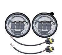 LKRGBXA Faro Motocicletta Svolta Ausiliaria Impermeabile 4.5 Pollici Motocicletta Fendinebbia LED DRL Da 30 W 4 1/2(4.5 inch Chrome)