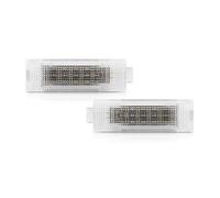 LKRGBXA Kit Luci Targa 2x Per Lancia Ypsilon 2003-2011 Delta 2008-2014 Musa 2004-2012 Lybra 1999-2005 Led Bianco Completo Interni Bagagliaio Bagagliaio Luci Vano Portaoggetti Luce Targa(2 Pieces)
