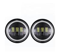 LKRGBXA Per Touring Per Strada Per King Per Street Per Glide Accessori Anello Adattatore 7" Moto Faro A LED Da Luci Fendinebbia Halo 4,5 Pollici Faro Anteriore(Halo fog Black)