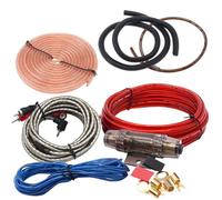 LKRXW 10GA Kit Cavi Amplificatore per Auto 10AWG Set di Cavo per Amplificatori 1500W Cablaggio Completo Ampli Installazione Audio Subwoofer Stereo Connettore RCA Altoparlanti