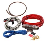 LKRXW 10GA Kit Cavi Amplificatore per Auto 10AWG Set di Cavo per Amplificatori 1500W Cablaggio Completo Ampli Installazione Audio Subwoofer Stereo Connettore RCA Fusibile
