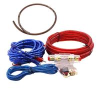 LKRXW 10GA Kit Cavi Amplificatore per Auto 10AWG Set di Cavo per Amplificatori 1500W Cablaggio Completo Ampli Installazione Audio Subwoofer Stereo Connettore Alimentazione RCA