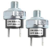 LKRXW 2 Pezzi Interruttore di Controllo Pressione per Pompa Aria 6-8 Bar | Pressostato Valvola di Controllo Compressore d'aria 1/8"-28 BSPT Pressostati Compressori Dell'interruttore Automatico