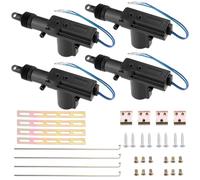 LKRXW 4 Pezzi Attuatore per Serratura Porta Auto Chiusura Centralizzata 12V | Sistema Bloccaggio Centralizzato Attuatori Blocco Porte Motore Motorino Chiusura Portiera Alta Potenza Telecomando 2 Fili