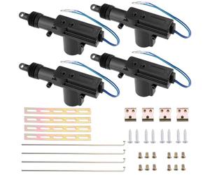LKRXW 4 Pezzi Attuatore per Serratura Porta Auto Chiusura Centralizzata 12V | Sistema Bloccaggio Centralizzato Attuatori Blocco Porte Motore Motorino Chiusura Portiera Alta Potenza Telecomando 2 Fili