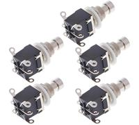 LKRXW 5 Pezzi DPDT 6Pin Interruttore per Pedale Effetti Chitarra Stomp True Bypass Commutatore Interruttore a Pulsante Bloccaggio Effetto Pedale Switch AC 250V/3A 125V/6A