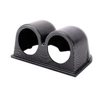 LKRXW 52mm Supporto per Strumentazione Auto Copriferro Strumenti a Doppio Foro Portacialde Calibro Cruscotto Porta Manometro Coppetta Portastrumenti Pod Due Fori Carbonio