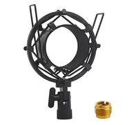 LKRXW 58mm-63mm Supporto Antiurto per Microfono Lega Alluminio Sospensione Antivibrante per Microfoni Studio Supporto Sospeso Antivibrazione Micro Clip Montaggio Adattatore