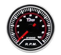 LKRXW Indicatore della Tachimetro per Auto 52mm tacho Manometro Contagiri | 12V Bianco Luce Puntatore Tachometer Calibro Misuratore RPM Misurazione Velocità 0 a 9999 giri/min