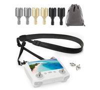 LKTOP Cordino da collo + joystick per controller DJI RC/RC2, cordino in pelle PU da 50-63 pollici, 3 paia di bastoni per DJI Mini 4 Pro/Mini 3 Pro/Mini 3/Air 3S/Air 3/Air 2S/Mavic 3/Mavic 3 Pro/Mavic