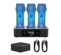 LKTOP Kit hub di ricarica parallela Avata 2 da 100 W (2 volte più veloce) per accessori per batteria drone DJI Avata 2, con adattatore di alimentazione USB-C da 100 W, display a LED (carica 3 batterie