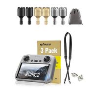 LKTOP Pellicola protettiva per lo schermo+cordino+joystick per DJI Accessori per controller, pellicola in vetro temperato HD per DJI Mini 4/3 Series, Mavic serie 3, Air 3, Air 2S