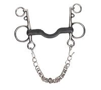 LKUREASDR Museruola in Acciaio Inox per Cavalli, museruola a briglie con Rullo in Gomma, museruola lucidata a Mano antiruggine per Cavalli, Controllo del Comfort e della Pressione Uniforme (135MM)