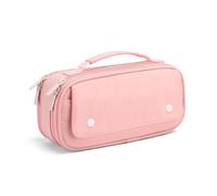 Lkvent astuccio Astuccio portapenne con manico, grande capacità, organizer for matite, multiscomparto, borsa portaoggetti for cancelleria, for università, scuola e ufficio astuccio scuola(Roze)