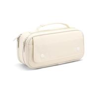Lkvent astuccio Astuccio portapenne con manico, grande capacità, organizer for matite, multiscomparto, borsa portaoggetti for cancelleria, for università, scuola e ufficio astuccio scuola(Wit)