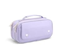 Lkvent astuccio Astuccio portapenne con manico, grande capacità, organizer for matite, multiscomparto, borsa portaoggetti for cancelleria, for università, scuola e ufficio astuccio scuola(Lila)