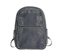 Lkvent bagpack Elegante Duty Mesh Zaino Con Paded Strap Grande Capacità Libro Trasparente Borsa Per College Viaggio zaini, Grigio, One Size, Classico