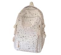 Lkvent lavoro Zaino a forma di stella, stile college, grazioso zaino da campus, università e scuole superiori, borsa for laptop, zaino impermeabile for studenti Ritorno a scuola(Wit)