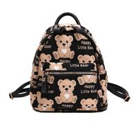 Lkvent lavoro Zaino Orso Mini Zaino Resistente e Leggero Borsa Scolastica Adatta for Viaggi Quotidiani da Donna Impermeabile Ritorno a scuola(Svart)
