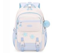 Lkvent lavoro Zaino scolastico carino e spazioso con decorazione a stella for adolescenti, studenti delle scuole primarie e secondarie, incluso un astuccio coordinato Ritorno a scuola(Blauw,1pcs)