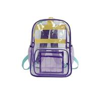 Lkvent lavoro Zaino Trasparente For Stadio Approvato Con Cinturino Rinforzato For Sicurezza Zaino Impermeabile For Concerti, Lavoro, Eventi Sportivi Ritorno a scuola(Lila)