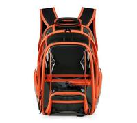 Lkvent lavoro Zaino trasparente in PVC resistente con spallacci rinforzati, tasche multiple, grande zaino for concerti, lavoro, sicurezza, viaggi, festival Ritorno a scuola(Oranje)