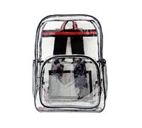 Lkvent lavoro Zaino trasparente resistente, grande, resistente, trasparente, for scuola, lavoro, viaggi, sport, plastica Ritorno a scuola(Svart)