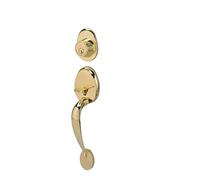 Lkvent maniglia porta Maniglia for porta anteriore moderna della metà del secolo con maniglia esterna con finitura a leva coloniale con catenaccio e chiave interne(Gold)