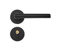 Lkvent maniglia porta Maniglia for porta d'ingresso da 2 pezzi con serratura e chiave Leva con chiave sicura esterna for ingresso anteriore e camere da letto interne(Silent Lock)