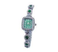 Lkvent orologio Elegante orologio da polso da donna con quadrante quadrato a goccia e diamanti, orologi da polso al quarzo alla moda adatti come regalo for le donne moderno(Groen)