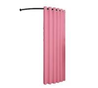 Lkvent Spogliatoi ad angolo temporaneo da appendere alla parete, spogliatoio, centro commerciale, a forma di C, negozio di abbigliamento mobile, spogliatoio (rosa, 90 cm)