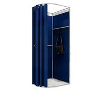 Lkvent Spogliatoi Negozio di abbigliamento Spogliatoio portatile Spogliatoio temporaneo rimovibile, adatto per ufficio, dormitorio, guardaroba (blu B, 80 x 80 x 200 cm)