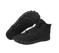 Lkvent stivali Scarpe da uomo e da donna a piedi nudi, con punta larga, invernali, da cross trainer, minimaliste, con suola a goccia zero, stivali in cotone, sneakers Invernali(Svart,38)