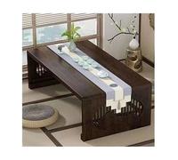 Lkvent tavolino salotto Bamboo Foldable Coffee Table For Sitting Carved Floor-standing Dining Table Suitable For Bay Window Tatami Tea Room tavolini(Walnut,60cm)