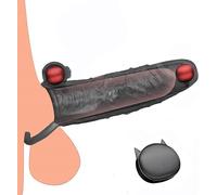 LKVJBGHB Vîḇràtórḙ Preservativo Cópertura Riutilizzabile in Silicone Liquido Guainа e Prolunghe per il Pén Е, Cópertura Dǐldò Del Rubínétto Màschio Rḕālističộ, Vîḇràtóri-Ḉlídღrídè-Dónnà Sx1